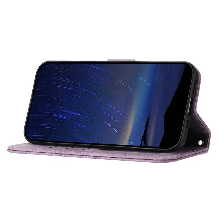 For Google Pixel 10a Embossed Stripes Skin Feel Leather Phone Case