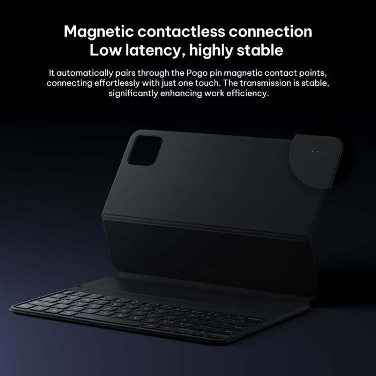 For Xiaomi Pad 8 / 8 Pro Original Xiaomi Keyboard Double-sided Protective Case Smart Vegan Leather Tablet Case - Black