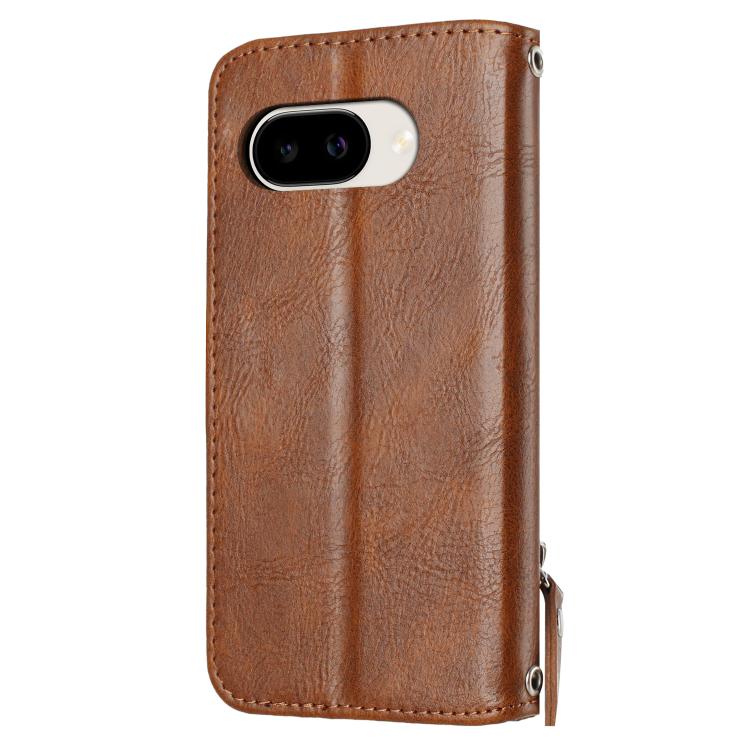 For Google Pixel 10a Oil Skin Zipper Wallet Leather Phone Case