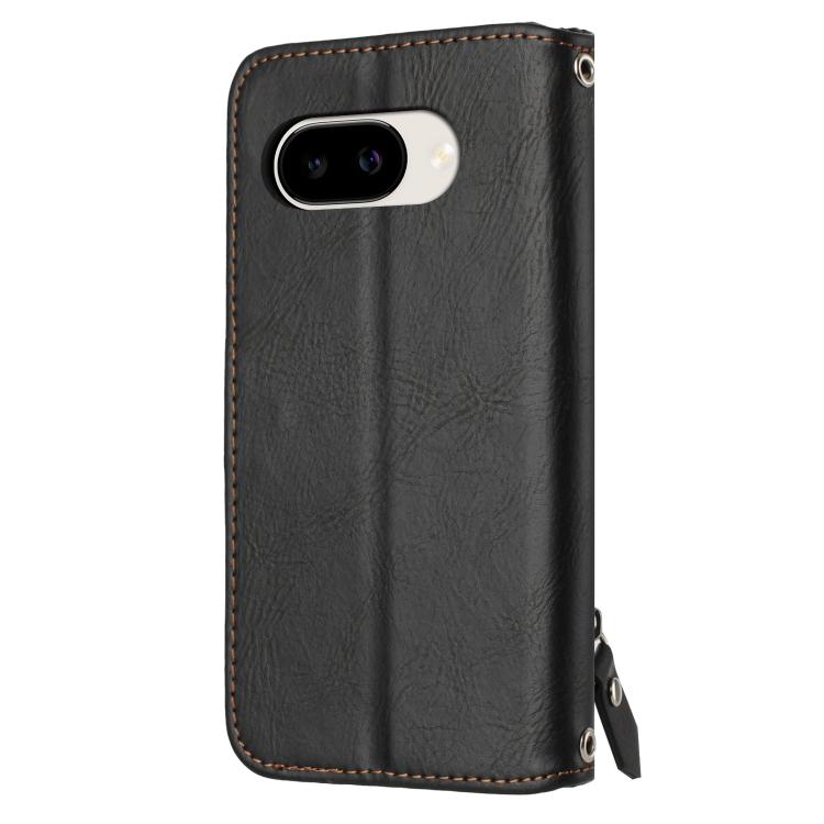 For Google Pixel 10a Oil Skin Zipper Wallet Leather Phone Case