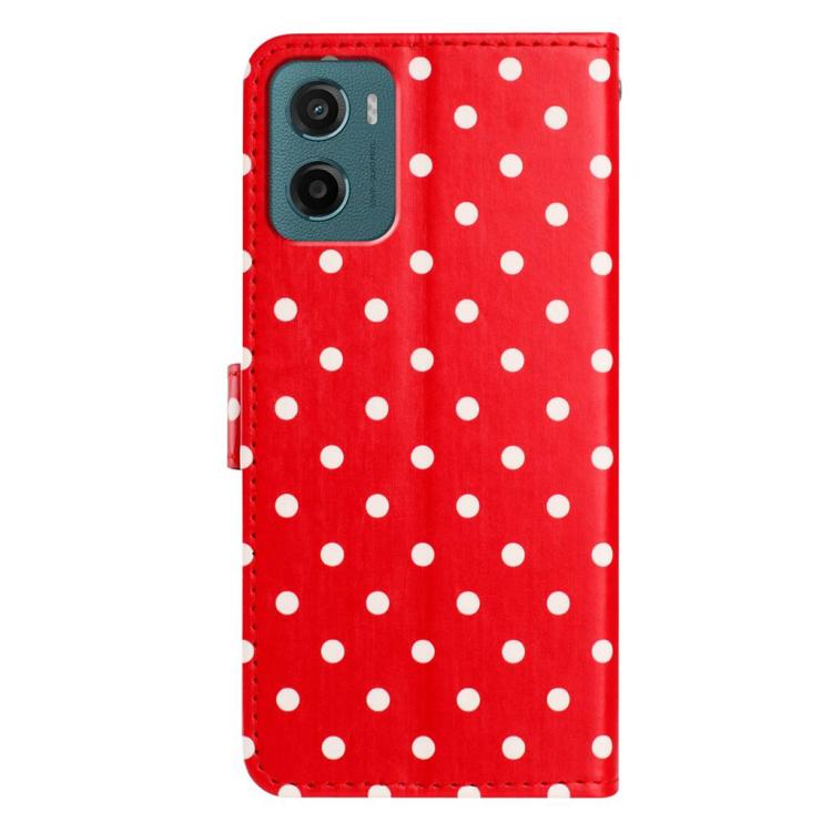 For Motorola Moto G05 Small Dots Pattern Vegan Leather Phone Case