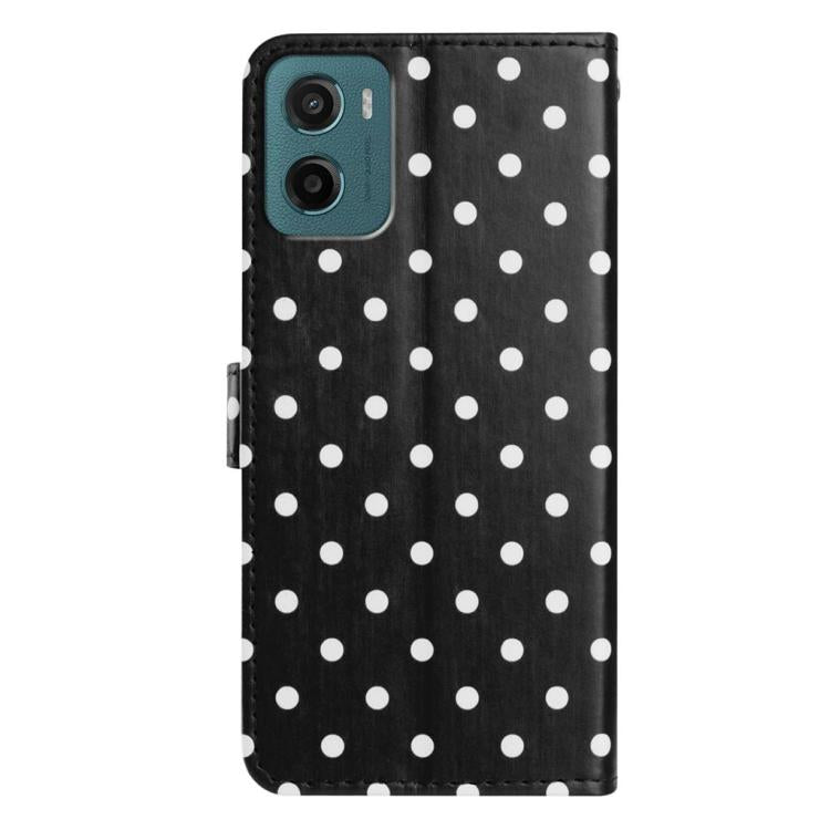 For Motorola Moto G05 Small Dots Pattern Vegan Leather Phone Case