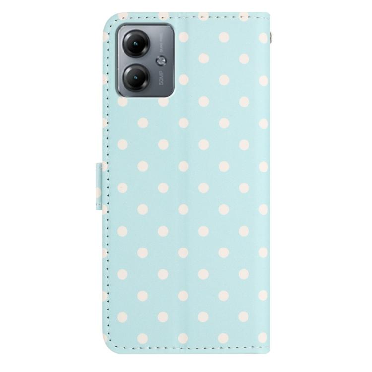 For Motorola Moto G14 Small Dots Pattern Vegan Leather Phone Case