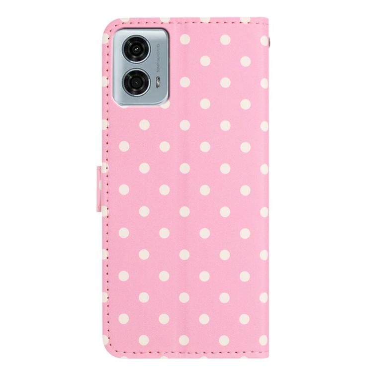 For Motorola Moto G24 Power Small Dots Pattern Vegan Leather Phone Case