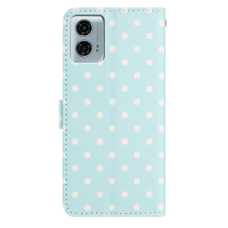 For Motorola Moto G24 Power Small Dots Pattern Vegan Leather Phone Case