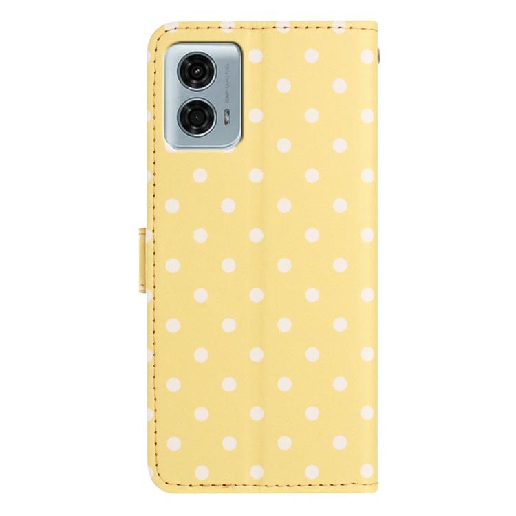 For Motorola Moto G24 Power Small Dots Pattern Vegan Leather Phone Case