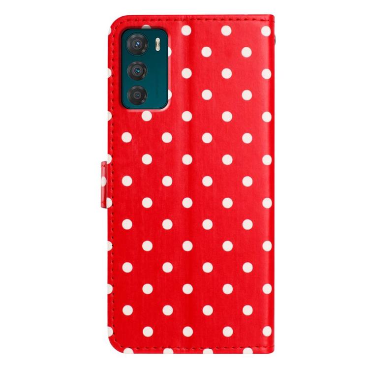 For Motorola Moto G42 Small Dots Pattern Vegan Leather Phone Case