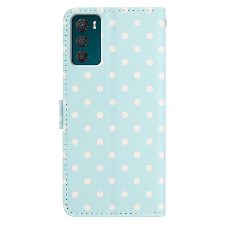 For Motorola Moto G42 Small Dots Pattern Vegan Leather Phone Case