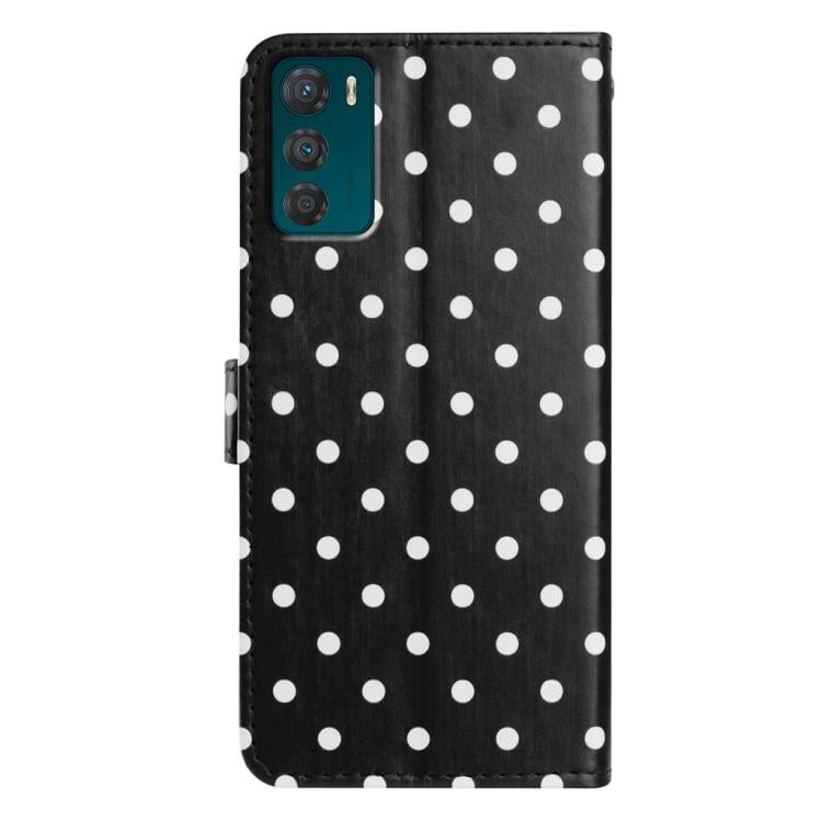 For Motorola Moto G42 Small Dots Pattern Vegan Leather Phone Case