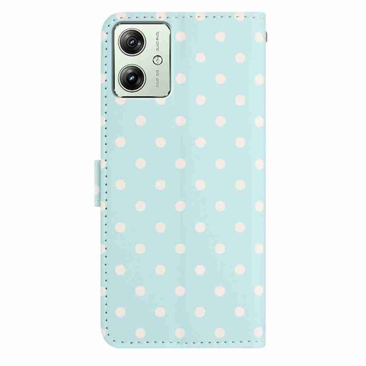 For Motorola Moto G54 Small Dots Pattern Vegan Leather Phone Case