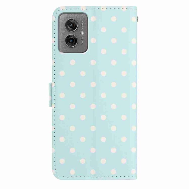 For Motorola Moto G55 Small Dots Pattern Vegan Leather Phone Case