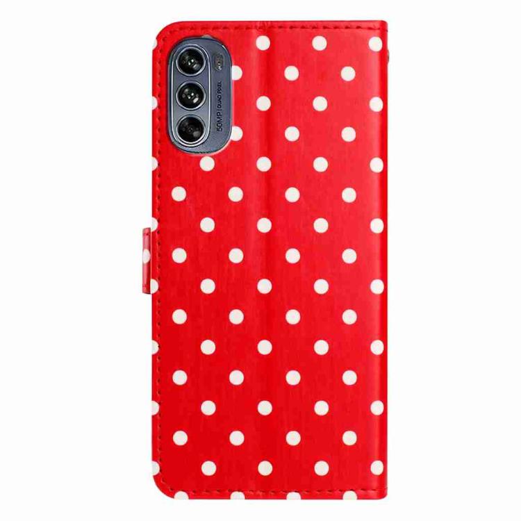 For Motorola Moto G62 5G Small Dots Pattern Vegan Leather Phone Case