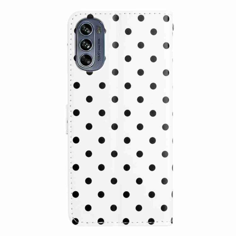 For Motorola Moto G62 5G Small Dots Pattern Vegan Leather Phone Case