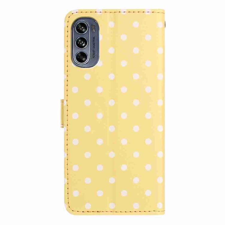 For Motorola Moto G62 5G Small Dots Pattern Vegan Leather Phone Case