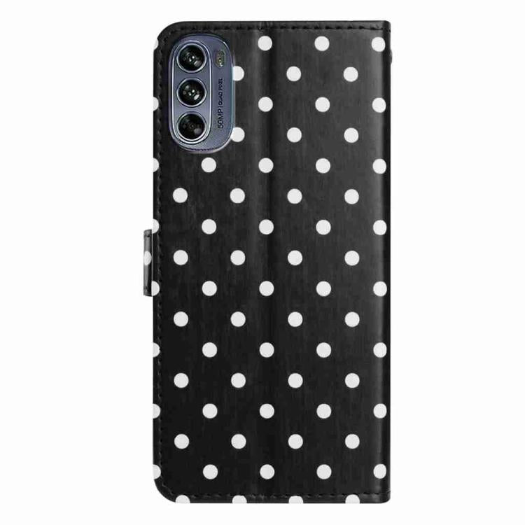 For Motorola Moto G62 5G Small Dots Pattern Vegan Leather Phone Case