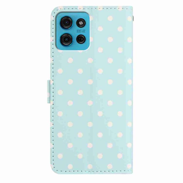 For Motorola Moto G75 Small Dots Pattern Vegan Leather Phone Case