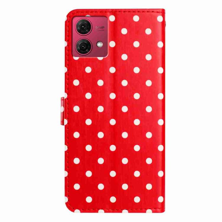 For Motorola Moto G84 Small Dots Pattern Vegan Leather Phone Case