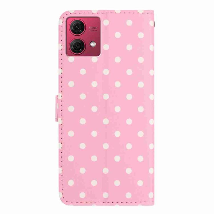 For Motorola Moto G84 Small Dots Pattern Vegan Leather Phone Case