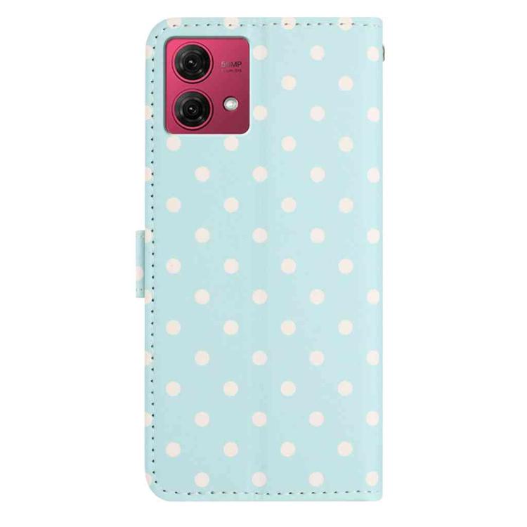 For Motorola Moto G84 Small Dots Pattern Vegan Leather Phone Case