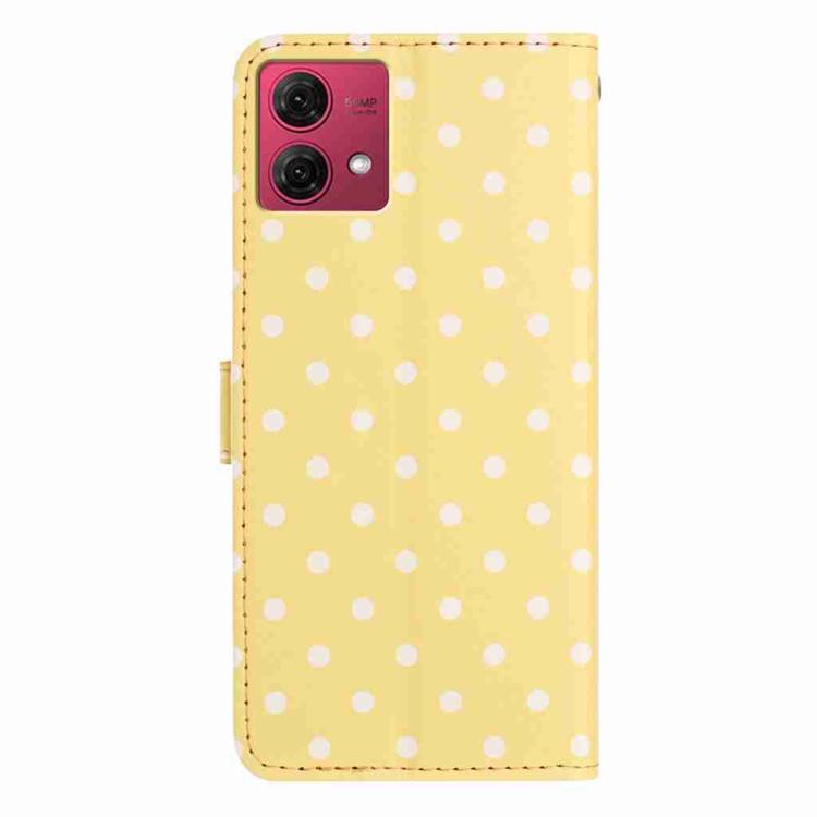 For Motorola Moto G84 Small Dots Pattern Vegan Leather Phone Case