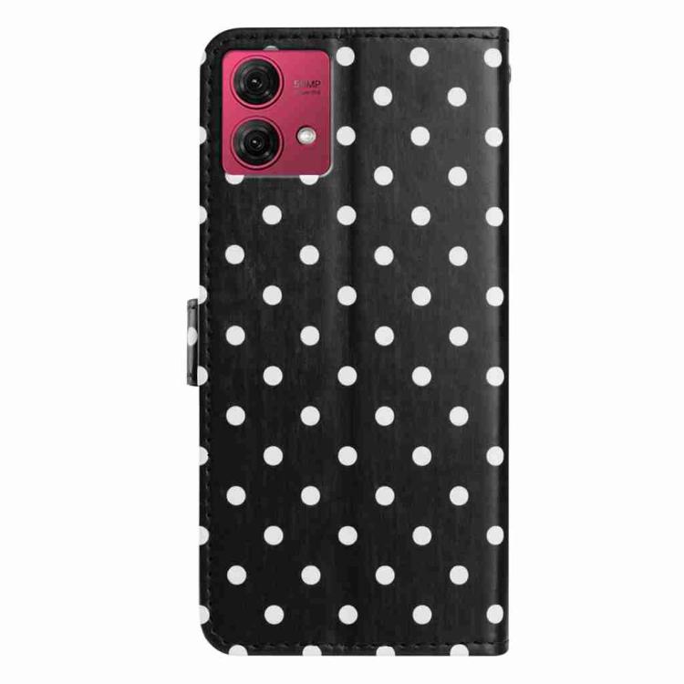 For Motorola Moto G84 Small Dots Pattern Vegan Leather Phone Case