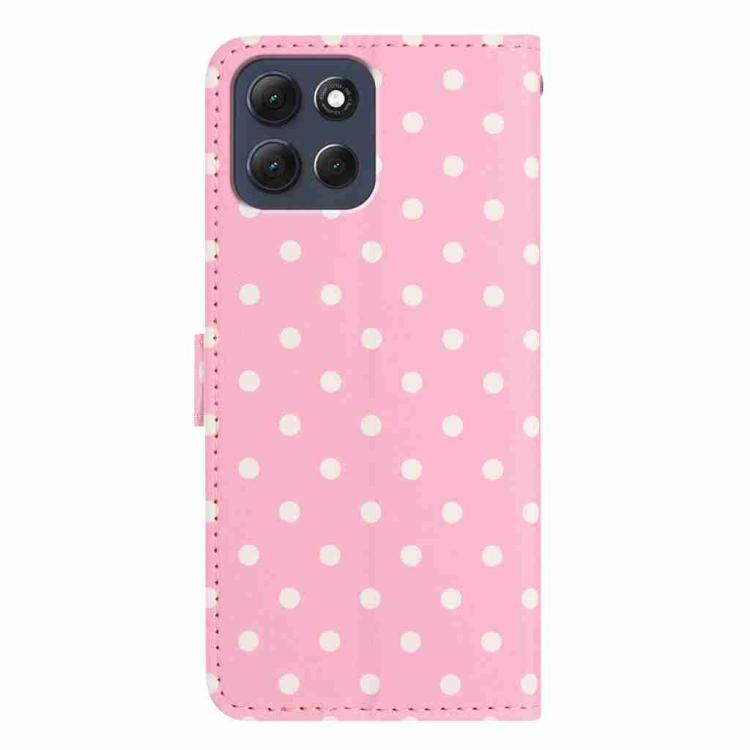 For Motorola Moto G86 Power Small Dots Pattern Vegan Leather Phone Case