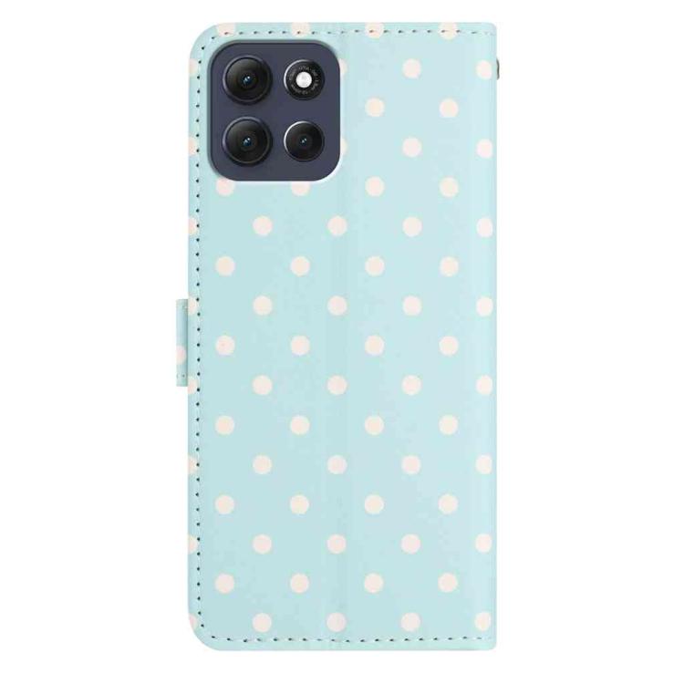 For Motorola Moto G86 Power Small Dots Pattern Vegan Leather Phone Case