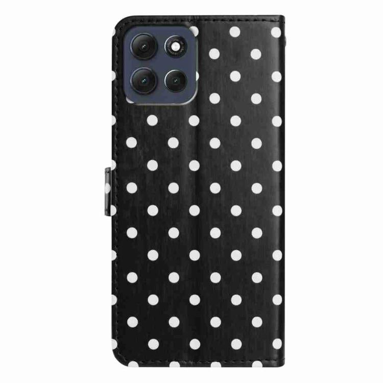 For Motorola Moto G86 Power Small Dots Pattern Vegan Leather Phone Case
