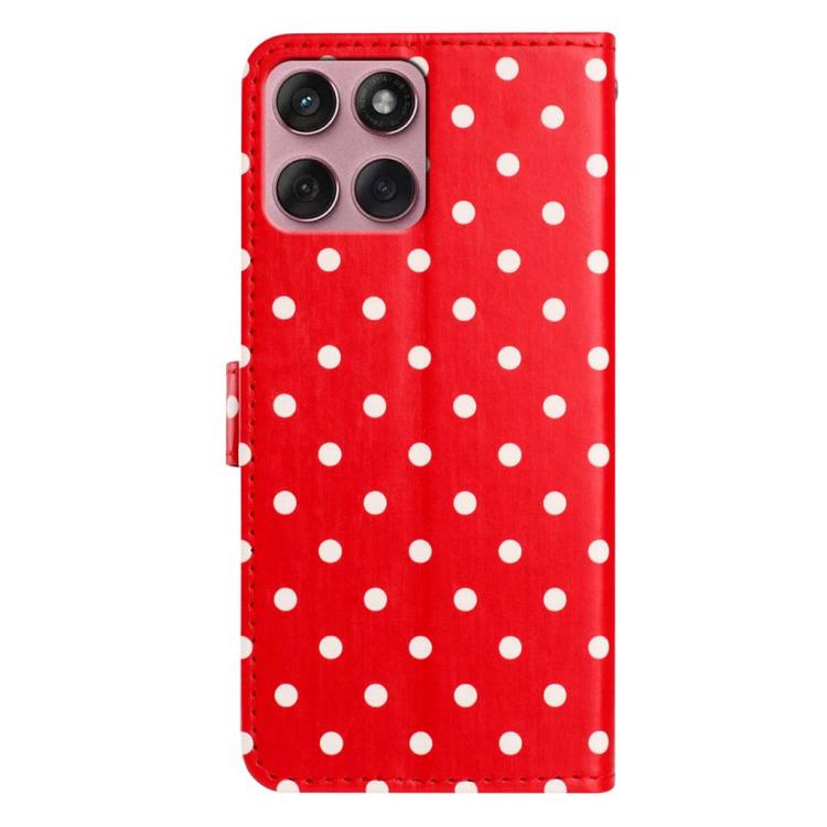 For Motorola Edge 60 Small Dots Pattern Vegan Leather Phone Case