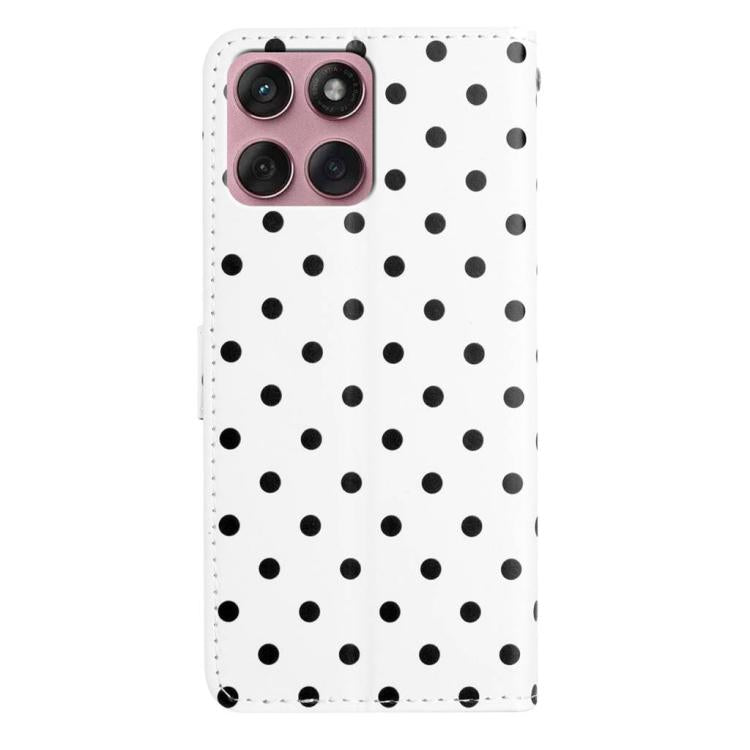 For Motorola Edge 60 Small Dots Pattern Vegan Leather Phone Case