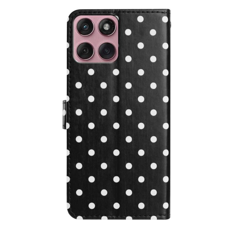 For Motorola Edge 60 Small Dots Pattern Vegan Leather Phone Case