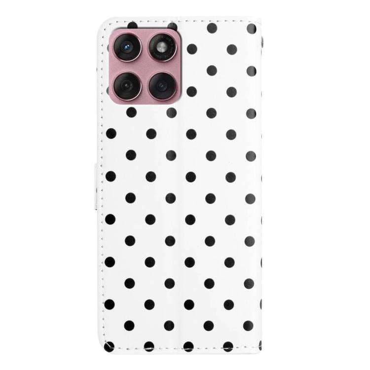 For Motorola Edge 60 Pro Small Dots Pattern Vegan Leather Phone Case
