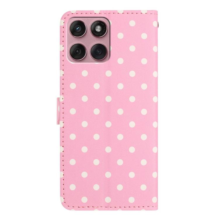 For Motorola Edge 60 Pro Small Dots Pattern Vegan Leather Phone Case