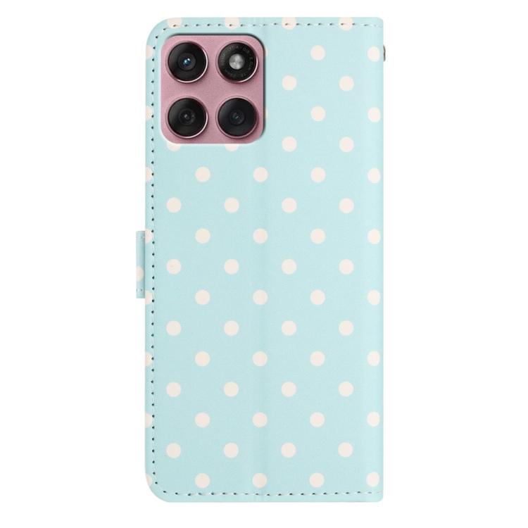 For Motorola Edge 60 Pro Small Dots Pattern Vegan Leather Phone Case