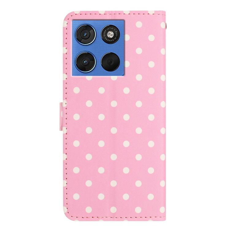 For Motorola Moto G86 5G Small Dots Pattern Vegan Leather Phone Case