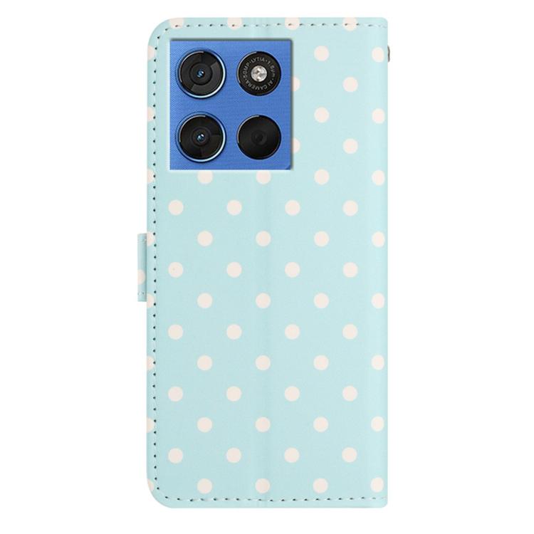 For Motorola Moto G86 5G Small Dots Pattern Vegan Leather Phone Case
