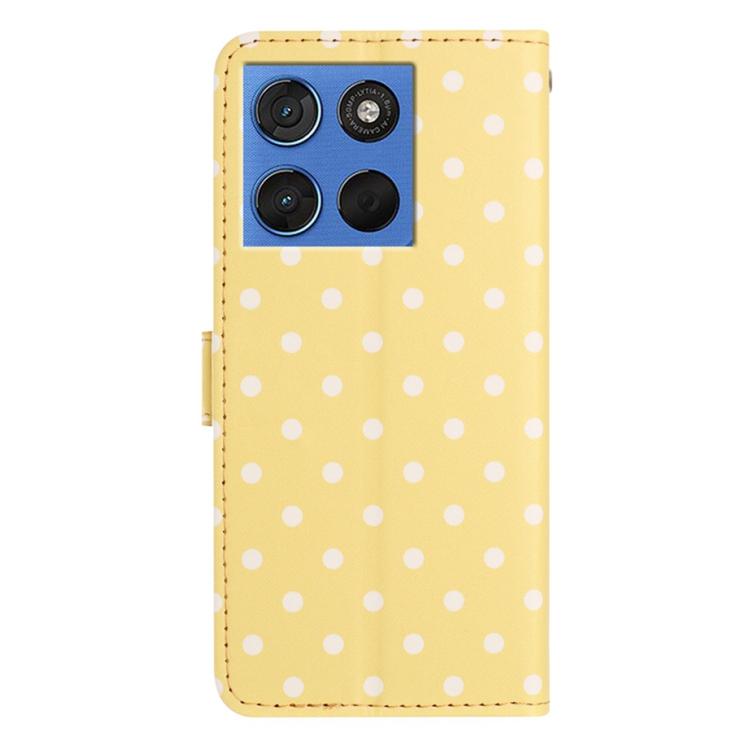 For Motorola Moto G86 5G Small Dots Pattern Vegan Leather Phone Case