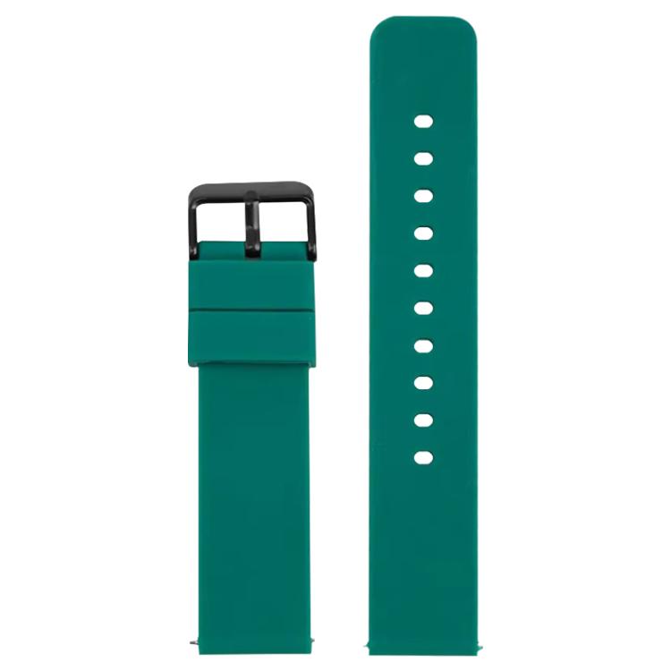 12mm xDfind Stainless Steel Black Pin Buckle Solid Color Silicone Waterproof Watch Band