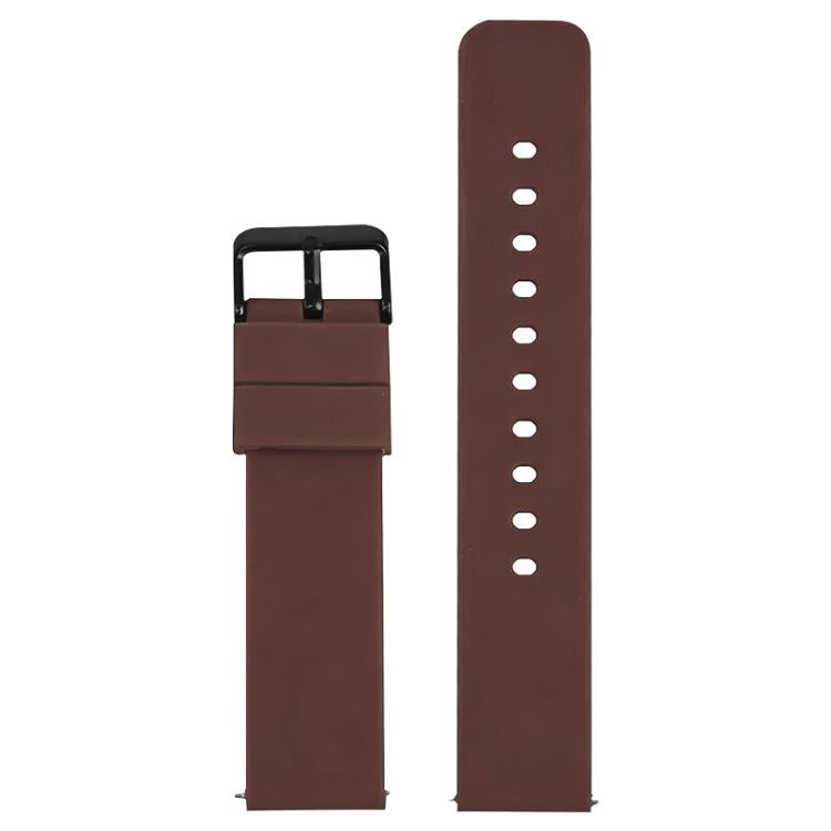 12mm xDfind Stainless Steel Black Pin Buckle Solid Color Silicone Waterproof Watch Band