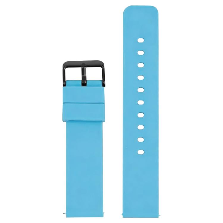 12mm xDfind Stainless Steel Black Pin Buckle Solid Color Silicone Waterproof Watch Band