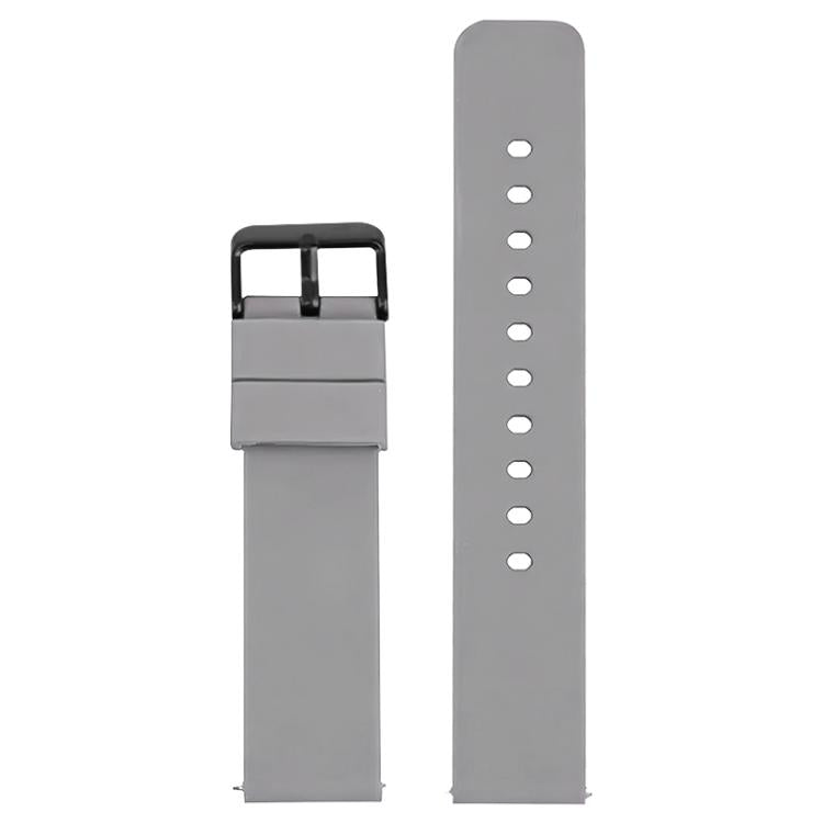 14mm xDfind Stainless Steel Black Pin Buckle Solid Color Silicone Waterproof Watch Band
