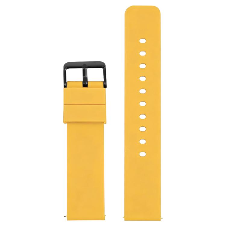 14mm xDfind Stainless Steel Black Pin Buckle Solid Color Silicone Waterproof Watch Band