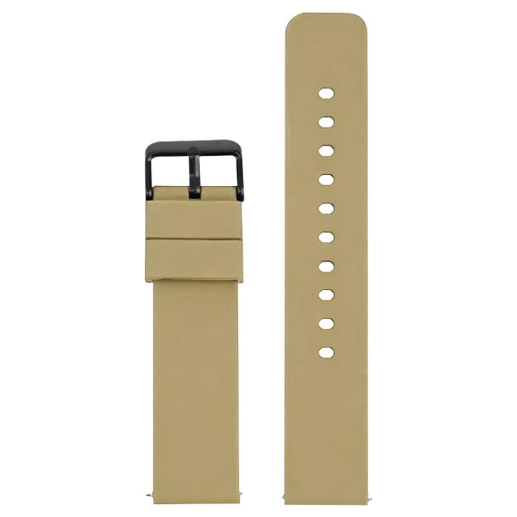 20mm xDfind Stainless Steel Black Pin Buckle Solid Color Silicone Waterproof Watch Band