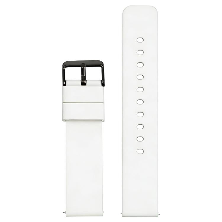24mm xDfind Stainless Steel Black Pin Buckle Solid Color Silicone Waterproof Watch Band