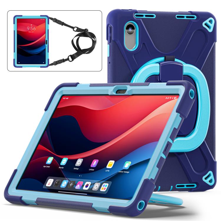 For Lenovo Xiaomi Pad 11 2024 / 2025 Silicone Hybrid PC Tablet Case with Holder & Shoulder Strap