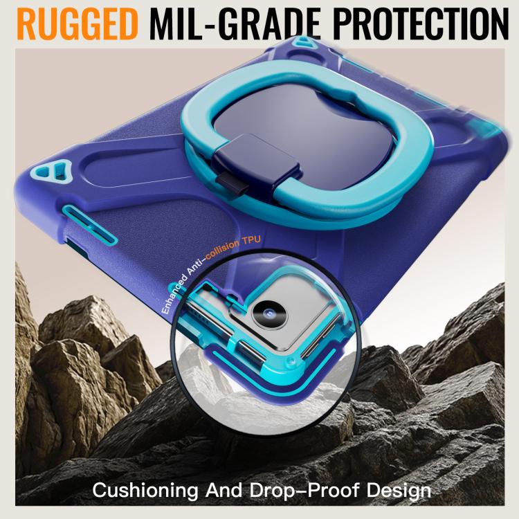 For Lenovo Xiaomi Pad 11 2024 / 2025 Silicone Hybrid PC Tablet Case with Holder & Shoulder Strap