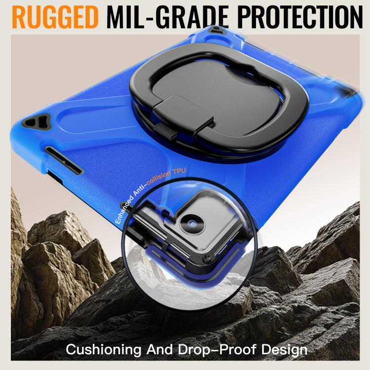 For Lenovo Xiaomi Pad 11 2024 / 2025 Silicone Hybrid PC Tablet Case with Holder & Shoulder Strap