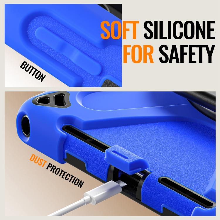 For Lenovo Xiaomi Pad 11 2024 / 2025 Silicone Hybrid PC Tablet Case with Holder & Shoulder Strap