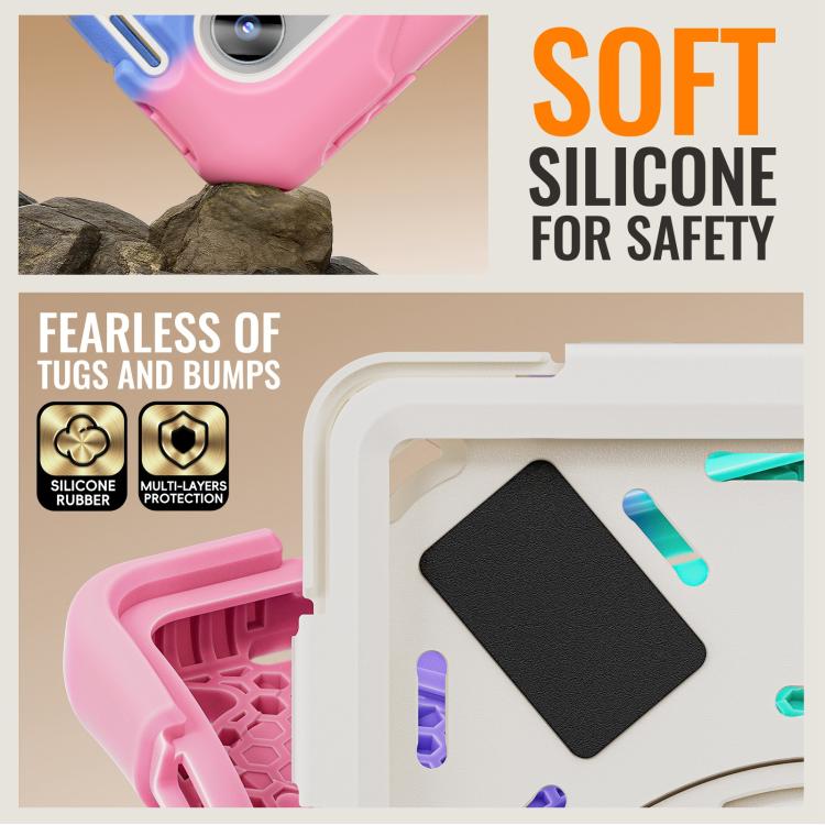 For Lenovo Xiaomi Pad 11 2024 / 2025 Silicone Hybrid PC Tablet Case with Holder & Shoulder Strap