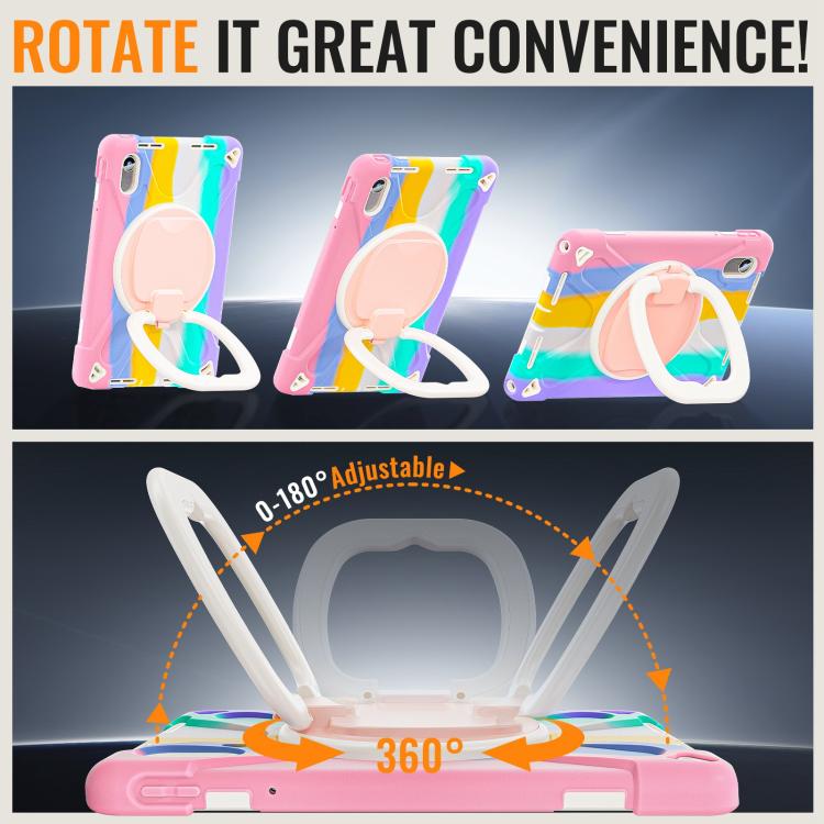 For Lenovo Xiaomi Pad 11 2024 / 2025 Silicone Hybrid PC Tablet Case with Holder & Shoulder Strap